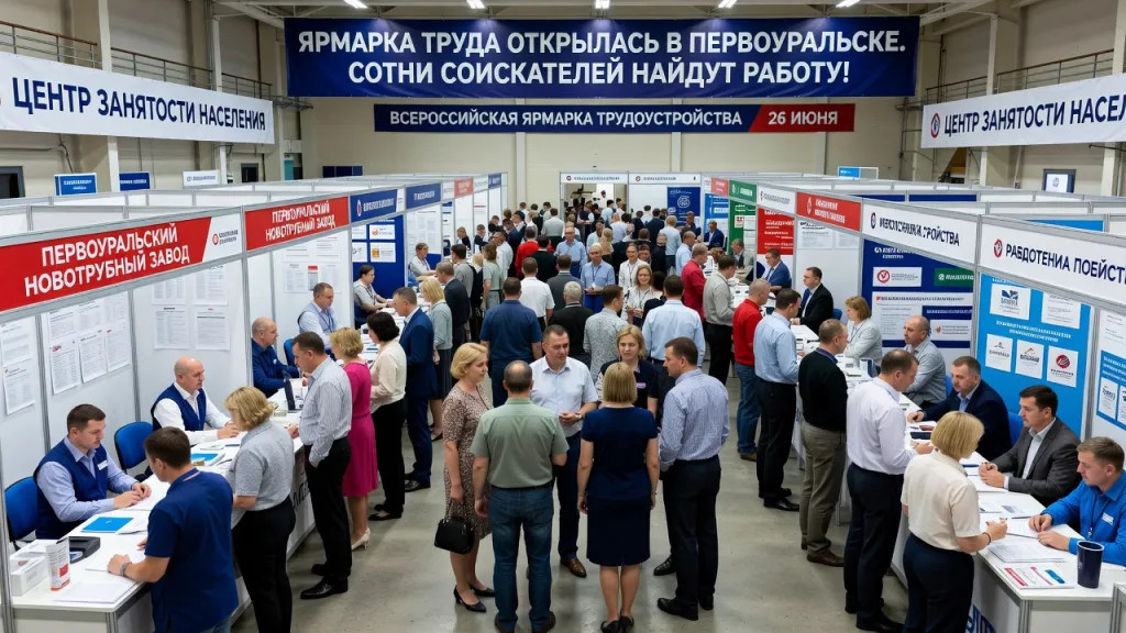 Ярмарка труда открылась в Первоуральске. Сотни соискателей найдут работу!
